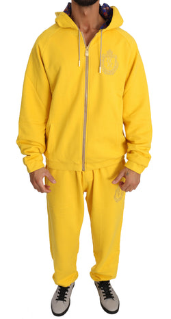 Yellow Cotton Sweater Pants Tracksuit