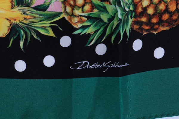 Green Pineapple Silk Scarf