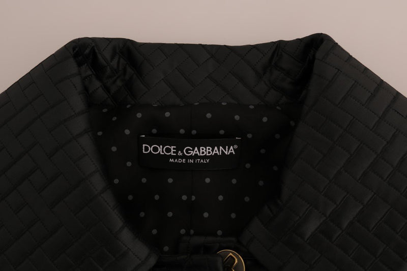 Black Gold Button Classic Coat