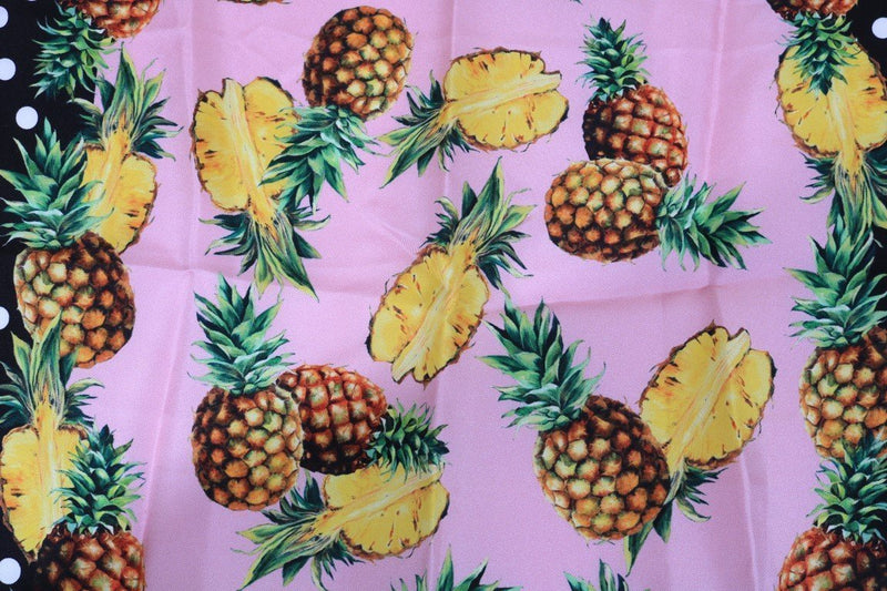 Green Pineapple Silk Scarf