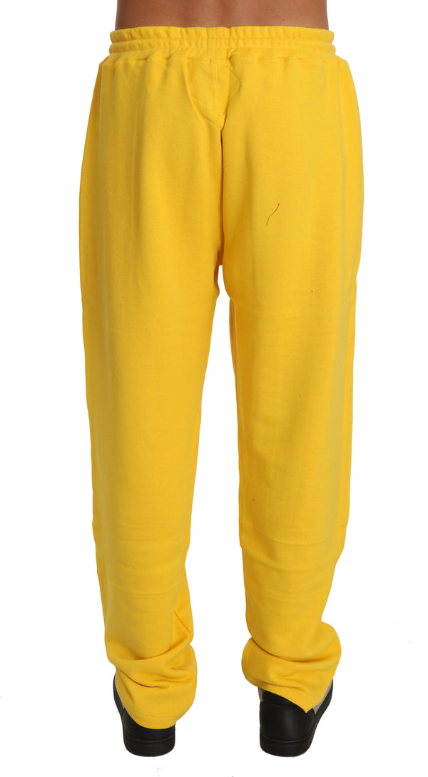 Yellow Cotton Sweater Pants Tracksuit