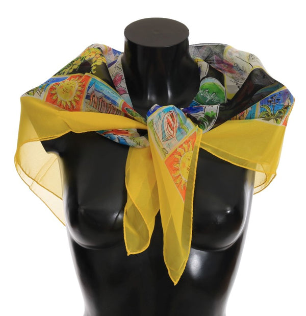 Multicolor Silk Italian Riviera Scarf
