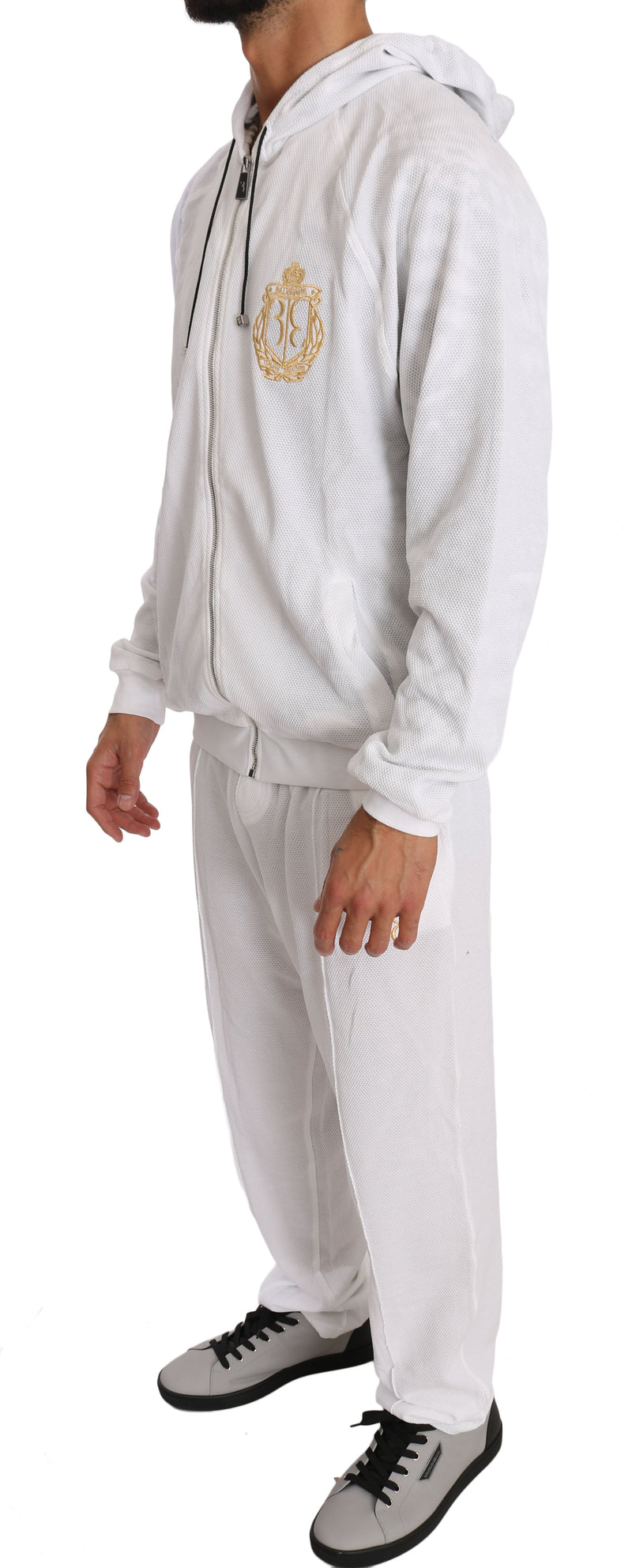 White Cotton Sweater Pants Tracksuit