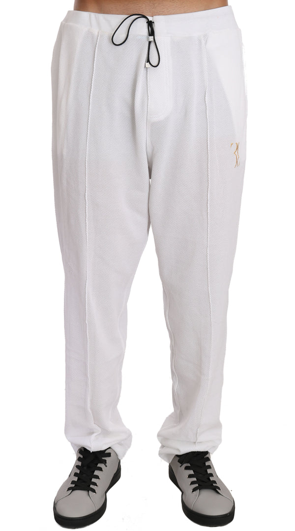 White Cotton Sweater Pants Tracksuit