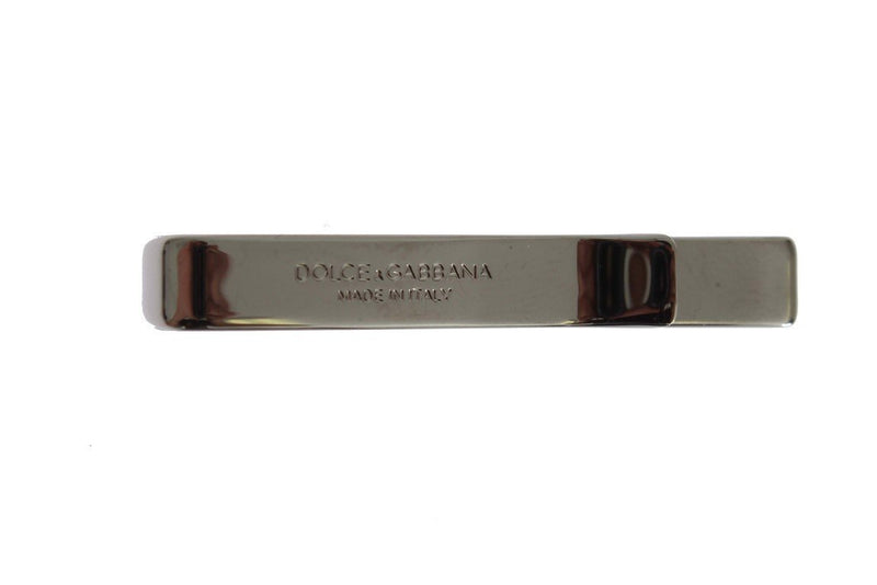 Silver Brass Branded Tie Clip