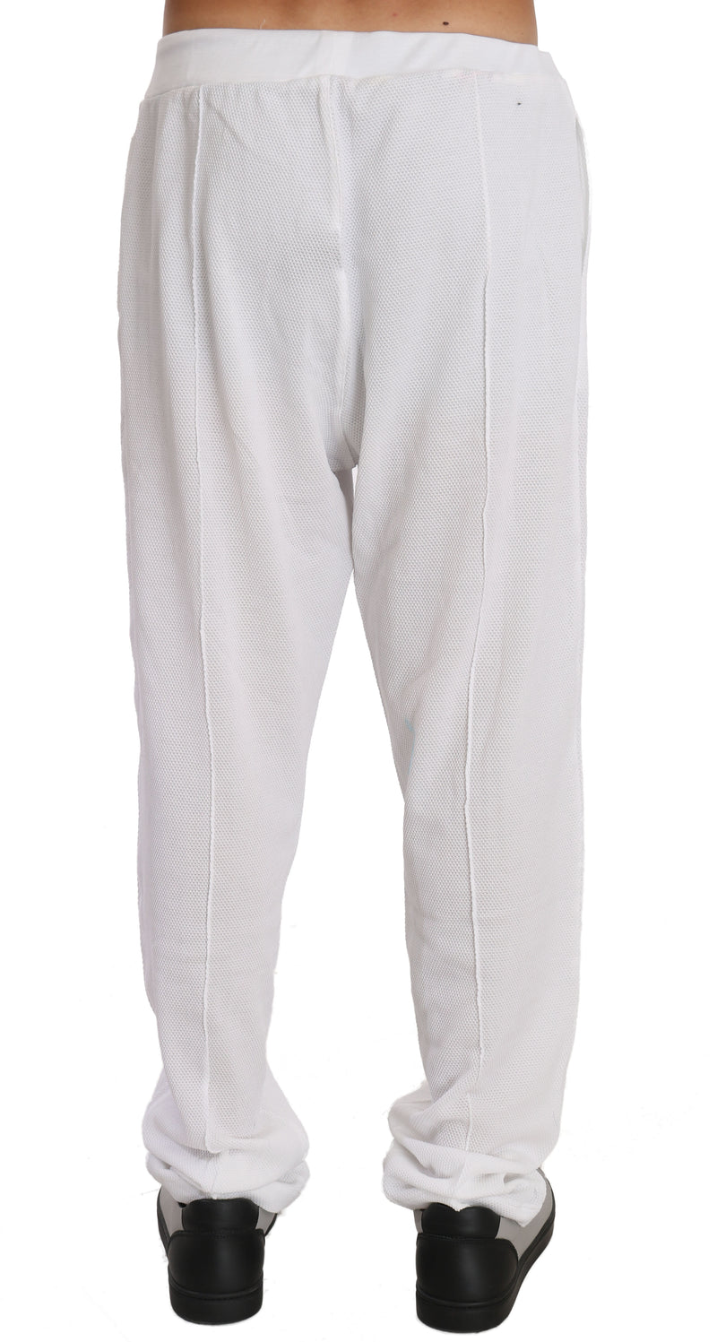 White Cotton Sweater Pants Tracksuit