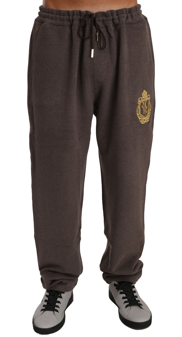 Brown Cotton Sweater Pants Tracksuit