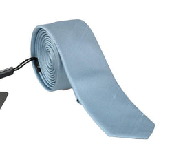 Light Blue Silk Slim Tie