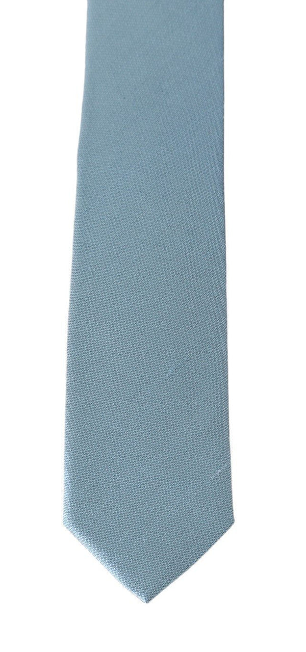Light Blue Silk Slim Tie