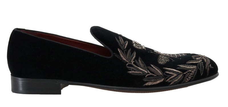 Black Velvet Crown Royal Bee Loafers