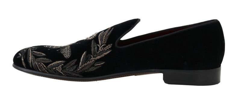 Black Velvet Crown Royal Bee Loafers
