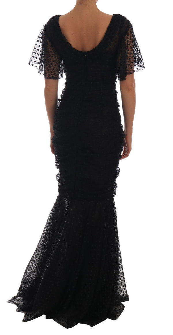 Black Sheath Flare Long Maxi Gown