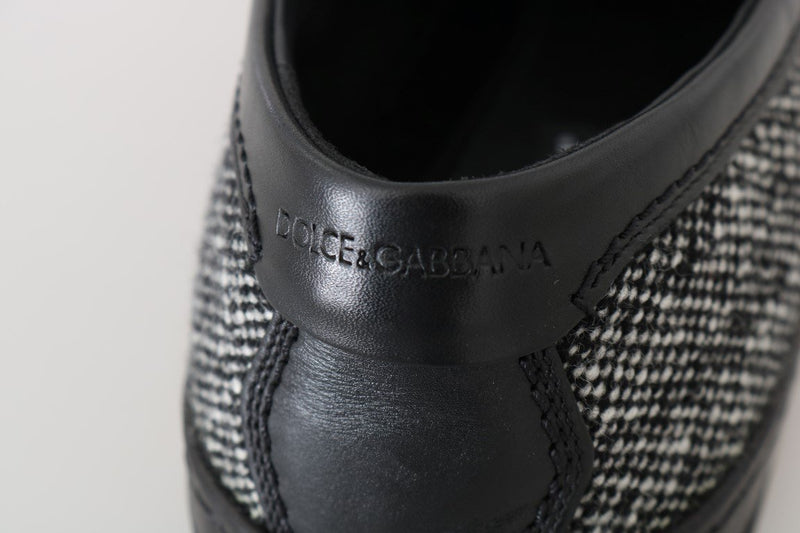 Gray La Familia Wool Leather Loafers