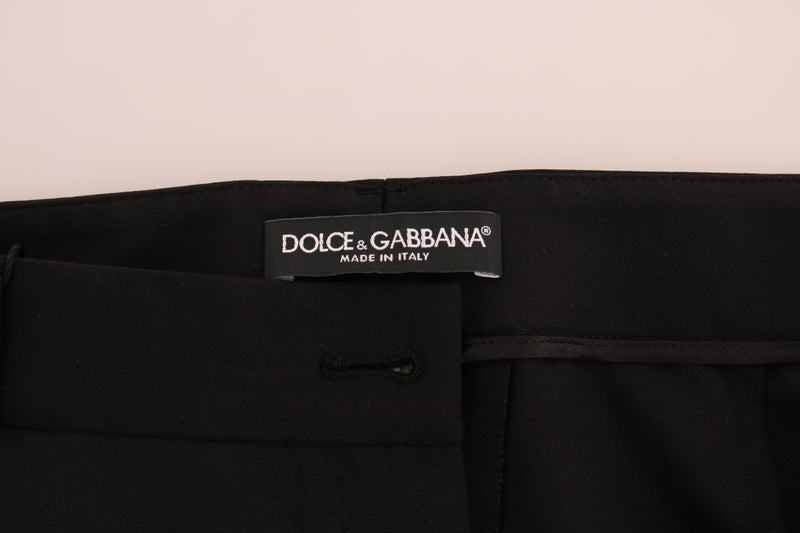 Black Wool Stretch Pants