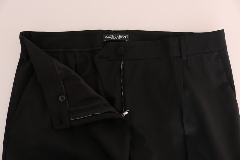 Black Wool Stretch Pants