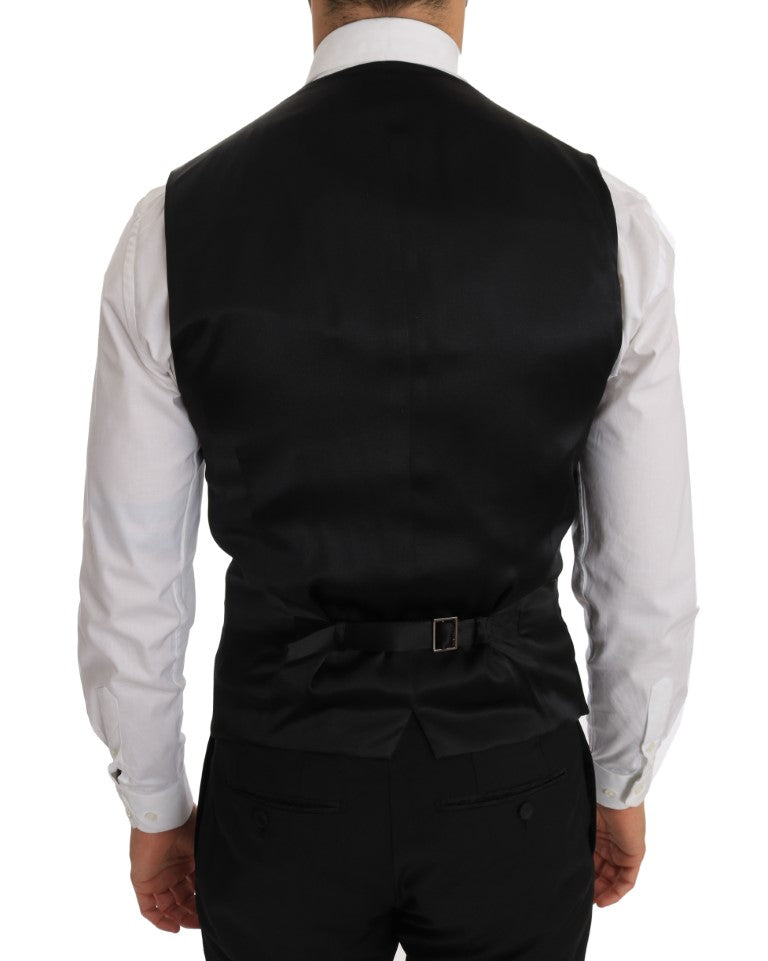 Black 3 Piece Slim Fit Blazer Vest Suit