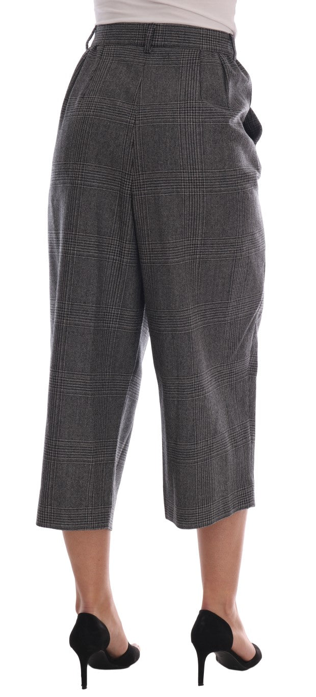 Gray Wool Capri Pants