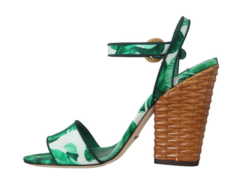 Green Banana Ankle Strap Silk Sandals