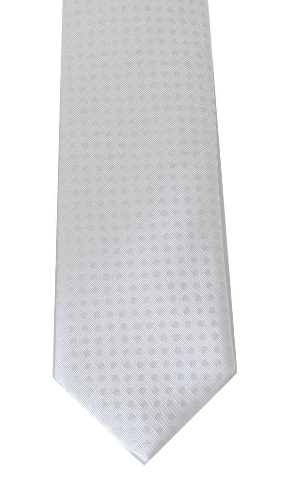 White Silk Polka Dot Pattern Tie