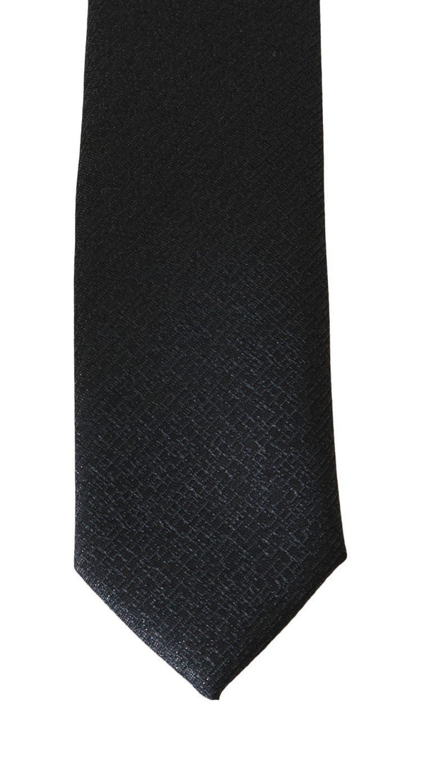 Gray Patterned Wool Classic Tie