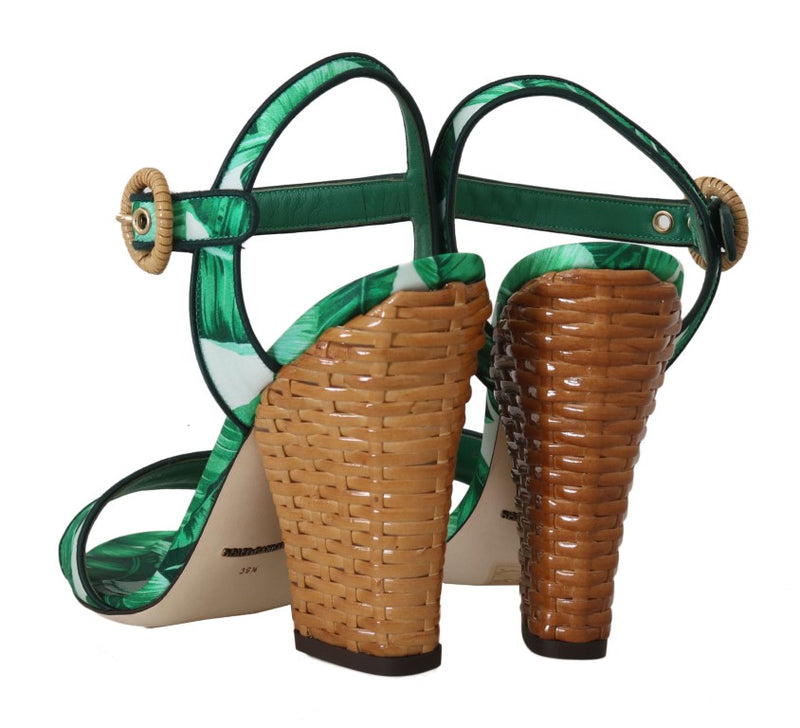 Green Banana Ankle Strap Silk Sandals