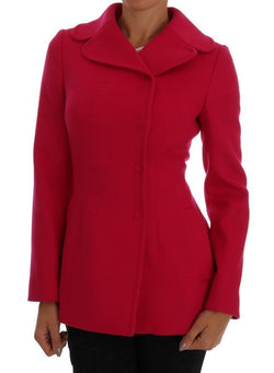 Pink Wool Trenchcoat Double Breasted Jacket