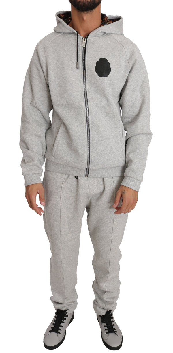 Gray Cotton Sweater Pants Tracksuit