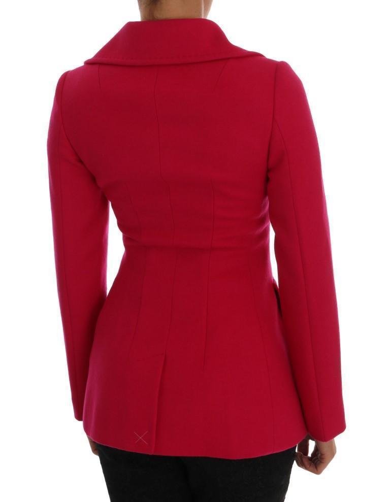 Pink Wool Trenchcoat Double Breasted Jacket