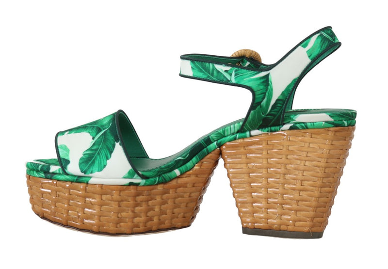 Green Banana Ankle Strap Silk Sandals Shoes