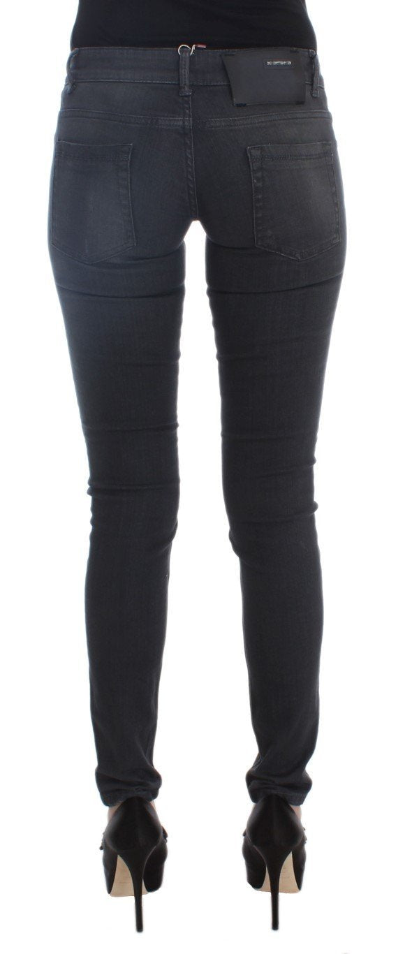 Blue Cotton Stretch Slim Fit Jeans