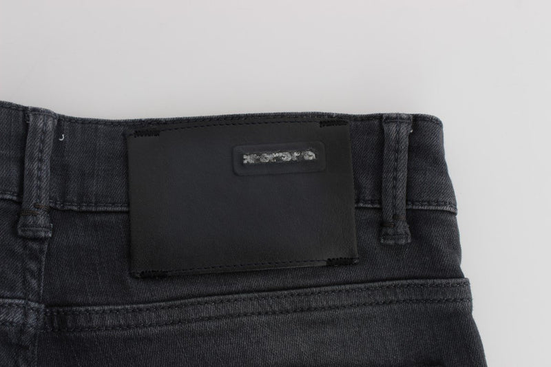 Blue Cotton Stretch Slim Fit Jeans