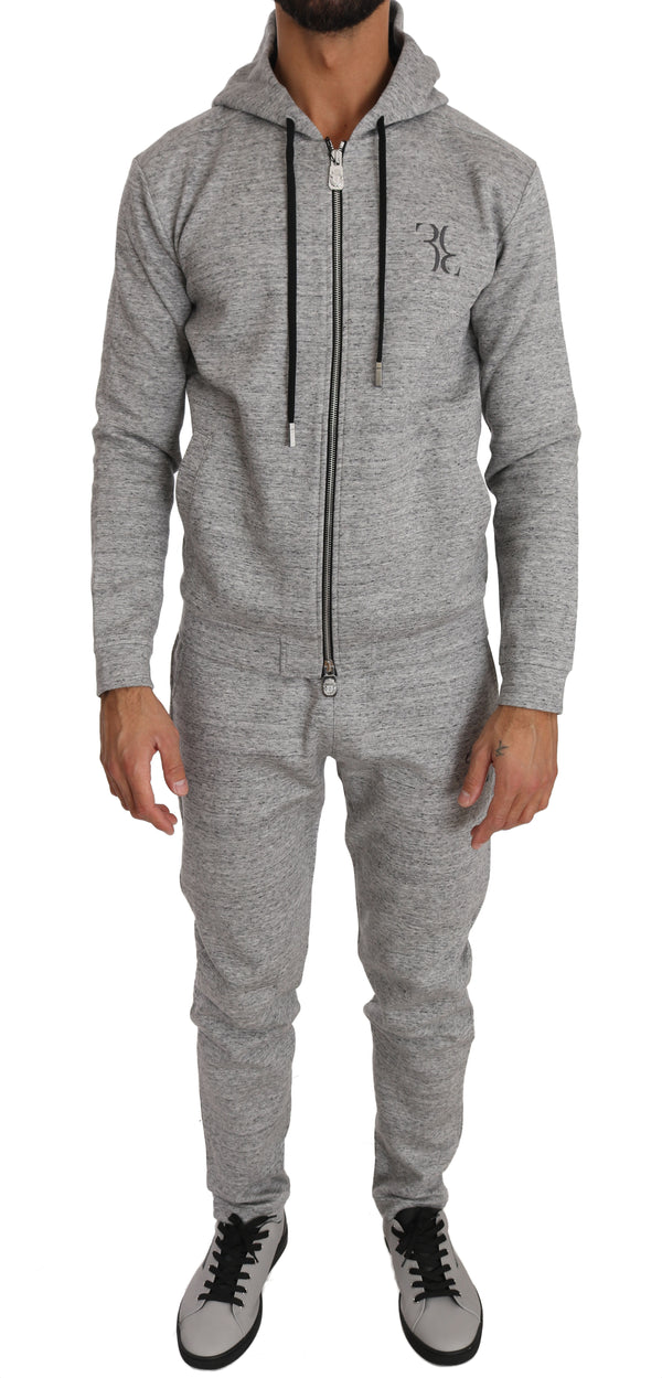 Gray Cotton Sweater Pants Tracksuit