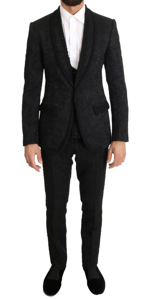 Black Torrero One Button Slim Fit Suit