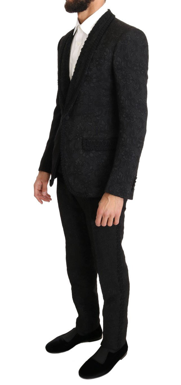 Black Torrero One Button Slim Fit Suit