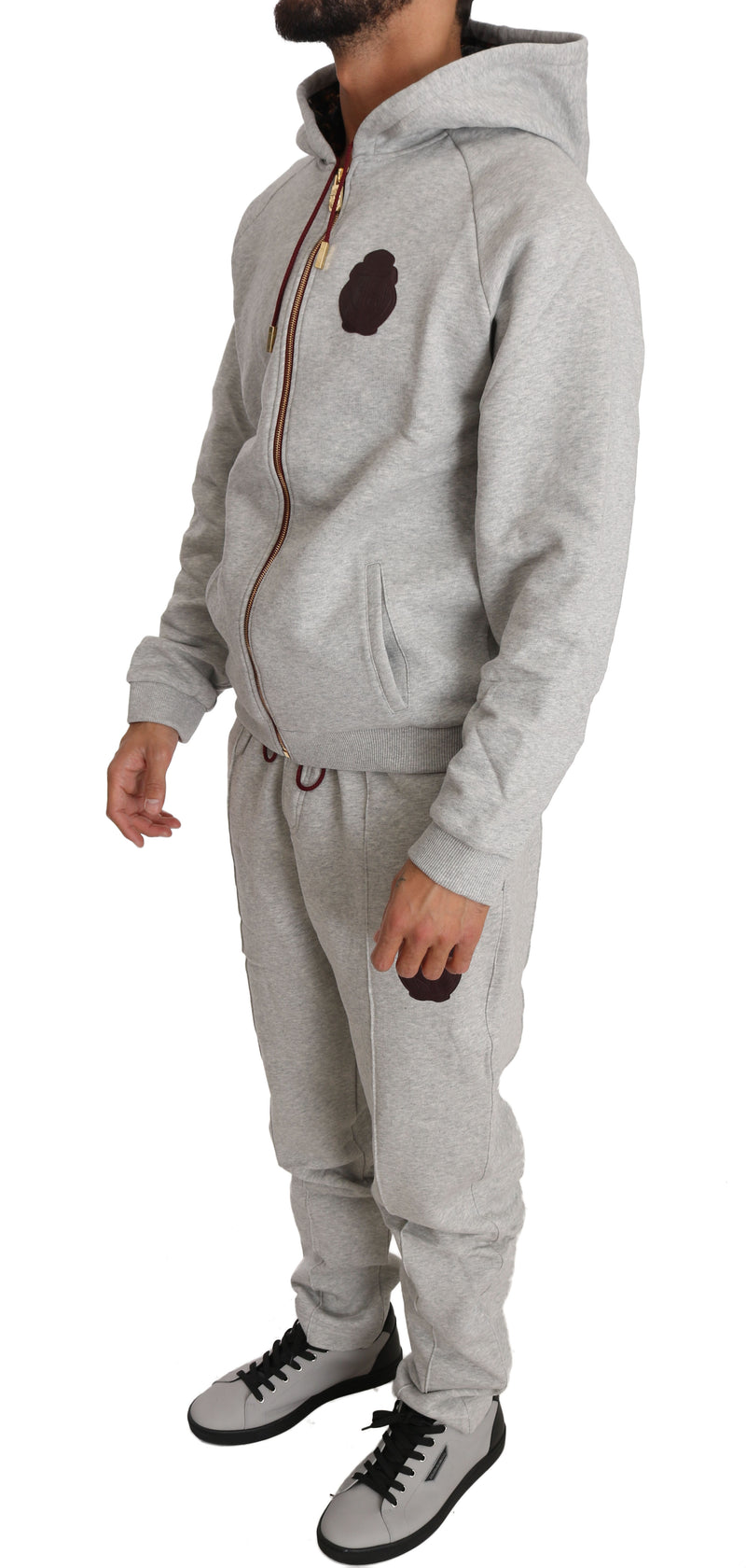 Gray Cotton Sweater Pants Tracksuit