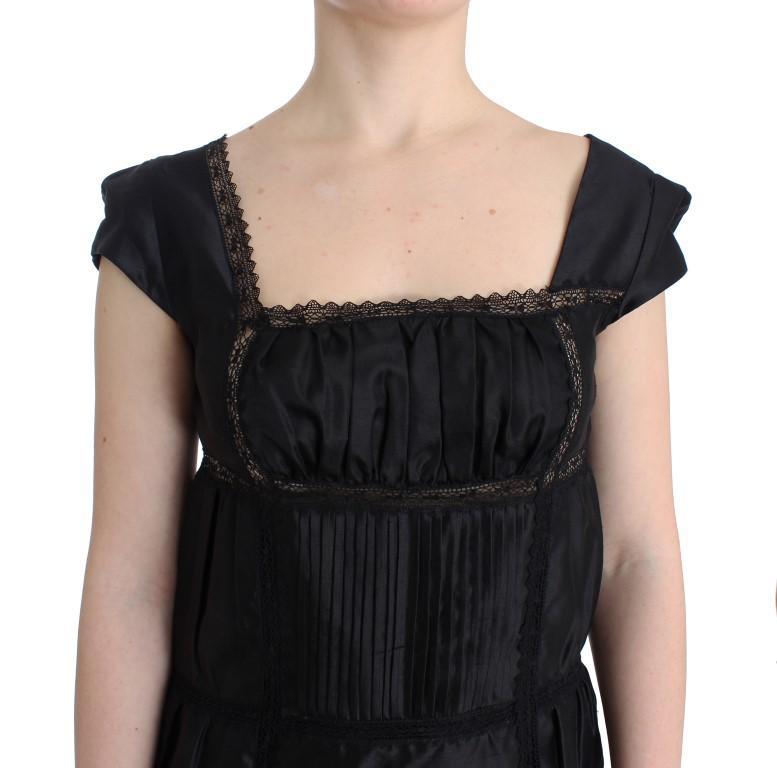 Black Shift Sheath Dress Short Sleeve Cocktail Dress