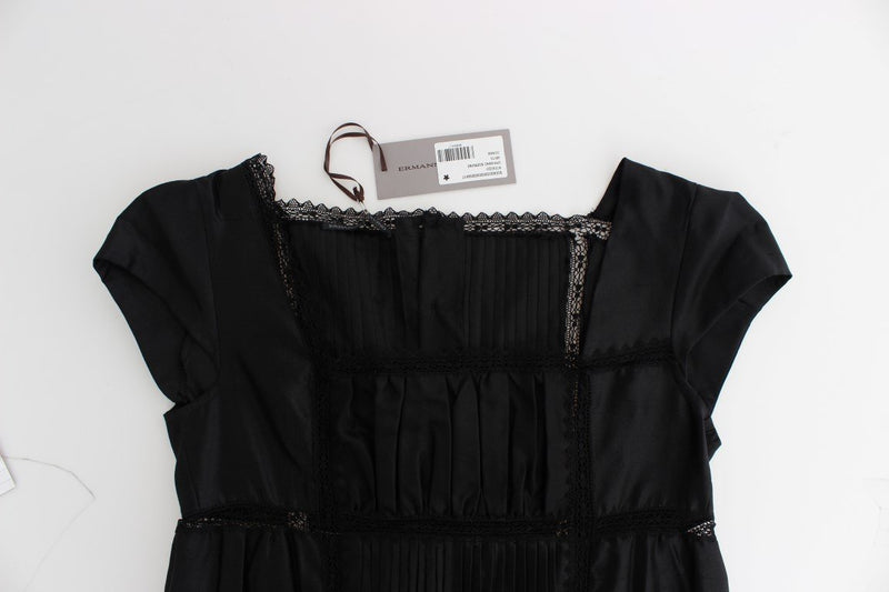 Black Shift Sheath Dress Short Sleeve Cocktail Dress