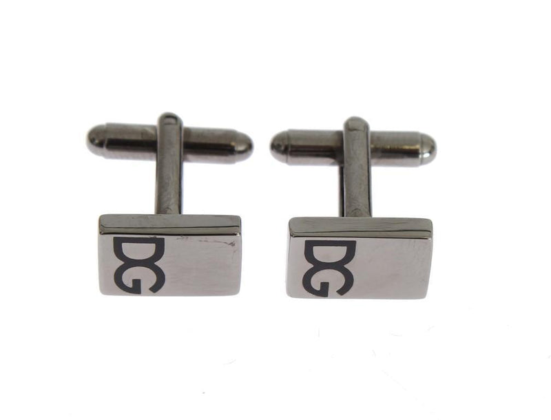 Silver Brass DG Logo Cufflinks