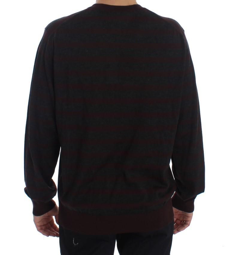 Bordeaux Gray Cashmere Pullover Sweater