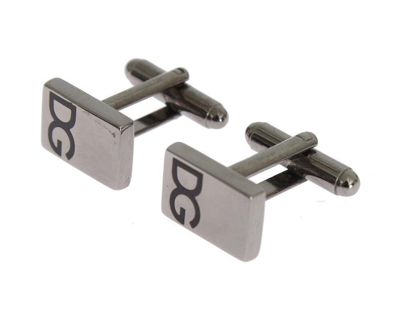 Silver Brass DG Logo Cufflinks