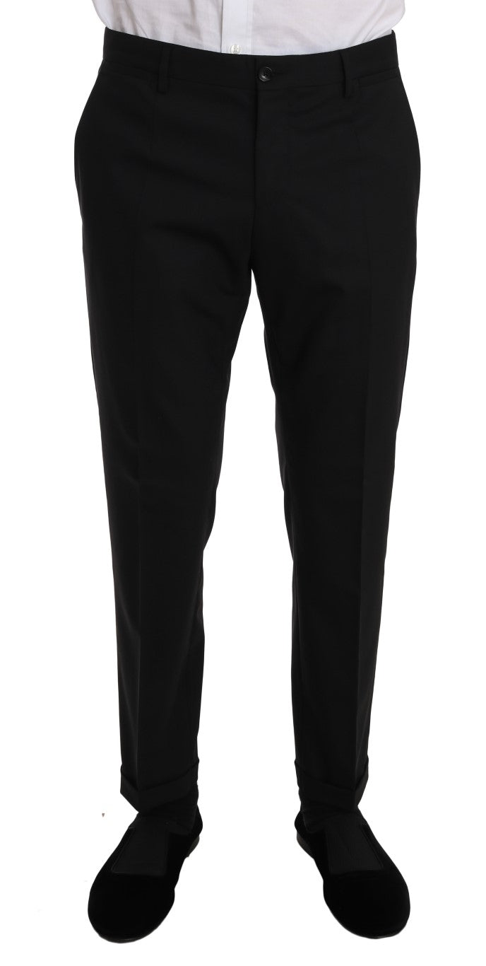 Black Stretch Crystal Bee Slim Fit Suit