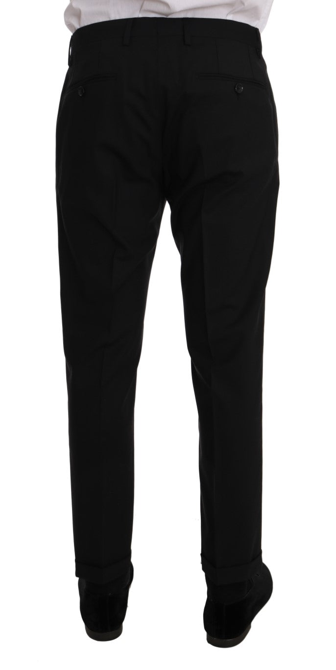 Black Stretch Crystal Bee Slim Fit Suit