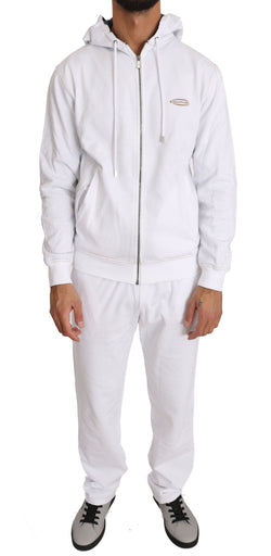 White Fleece Sweater Pants Tracksuit