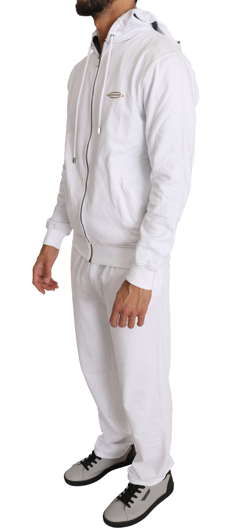 White Fleece Sweater Pants Tracksuit