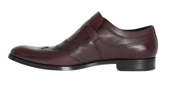 Bordeaux Leather Wingtip Loafers