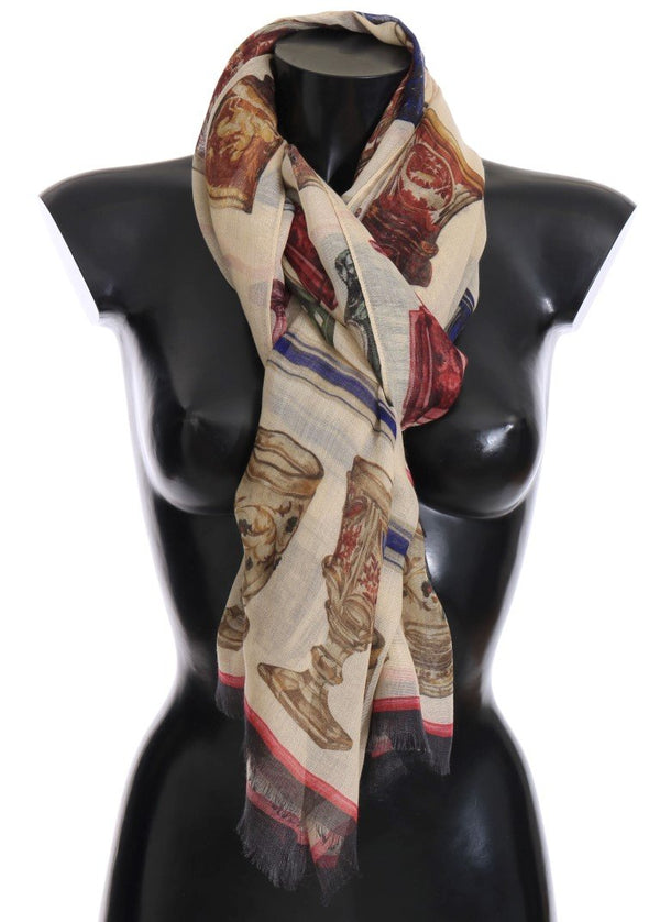 Multicolor Silk Cashmere Scarf