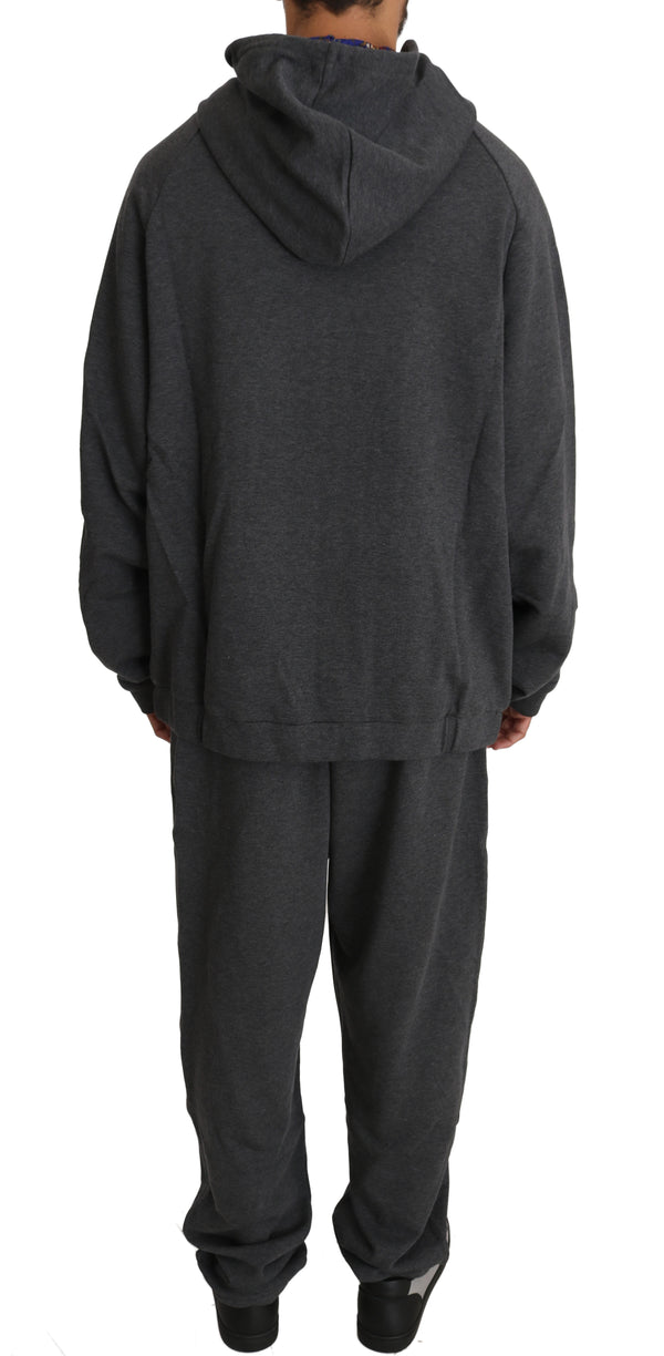 Gray Cotton Sweater Pants Tracksuit