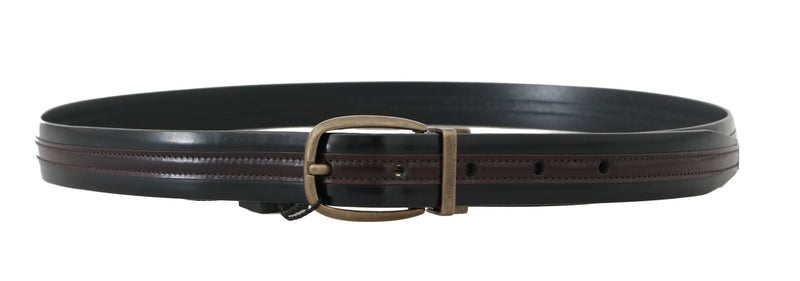 Black Bordeaux Leather Belt
