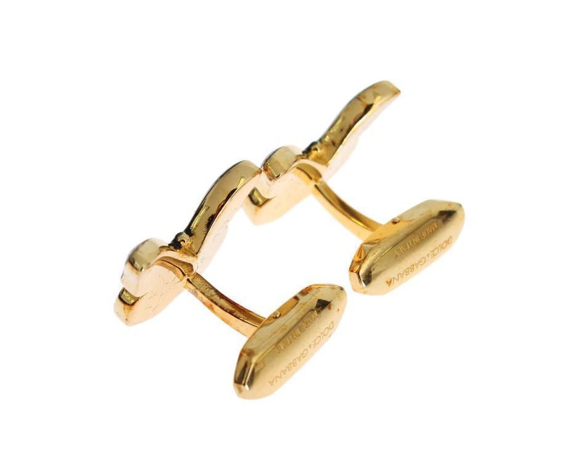 Green Butterfly Gold Brass Cufflinks