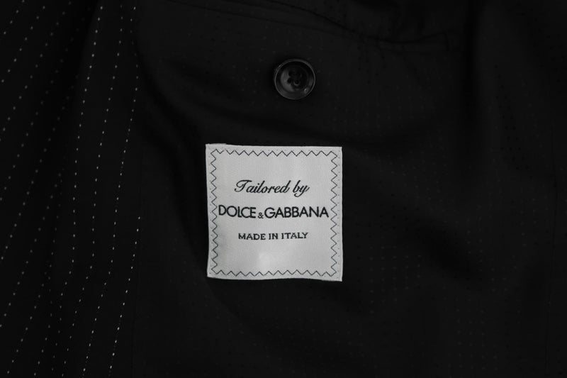 Black Striped Crystal Bee Slim Fit Suit